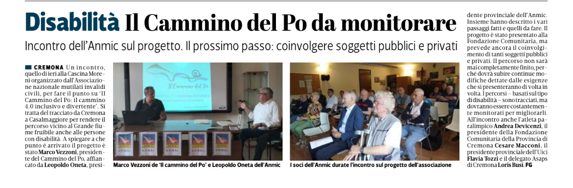 A Cascina Moreni presentazione del Cammino del Po